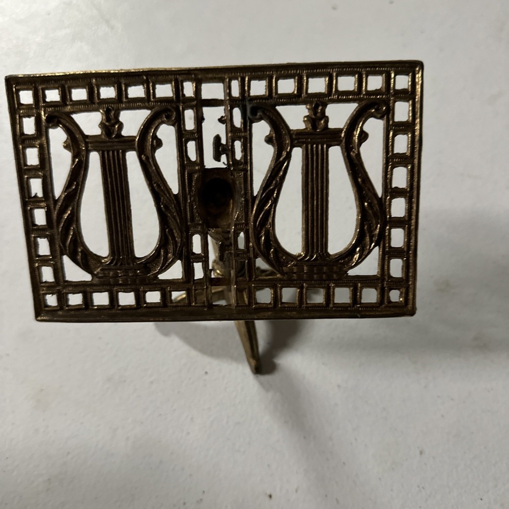 Vintage Mid-Century Andrea by Sadek Japanese Brass Music Stand Miniature